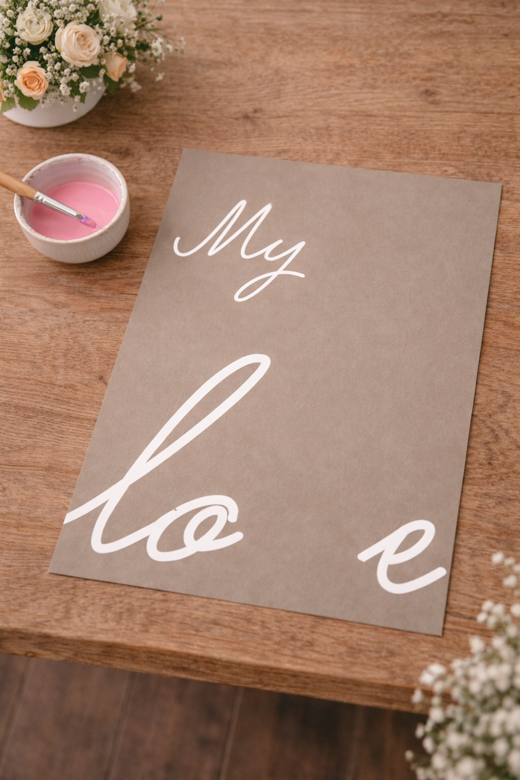 My Love Baby Footprint Keepsake Printable | Nursery Wall Art Digital Download