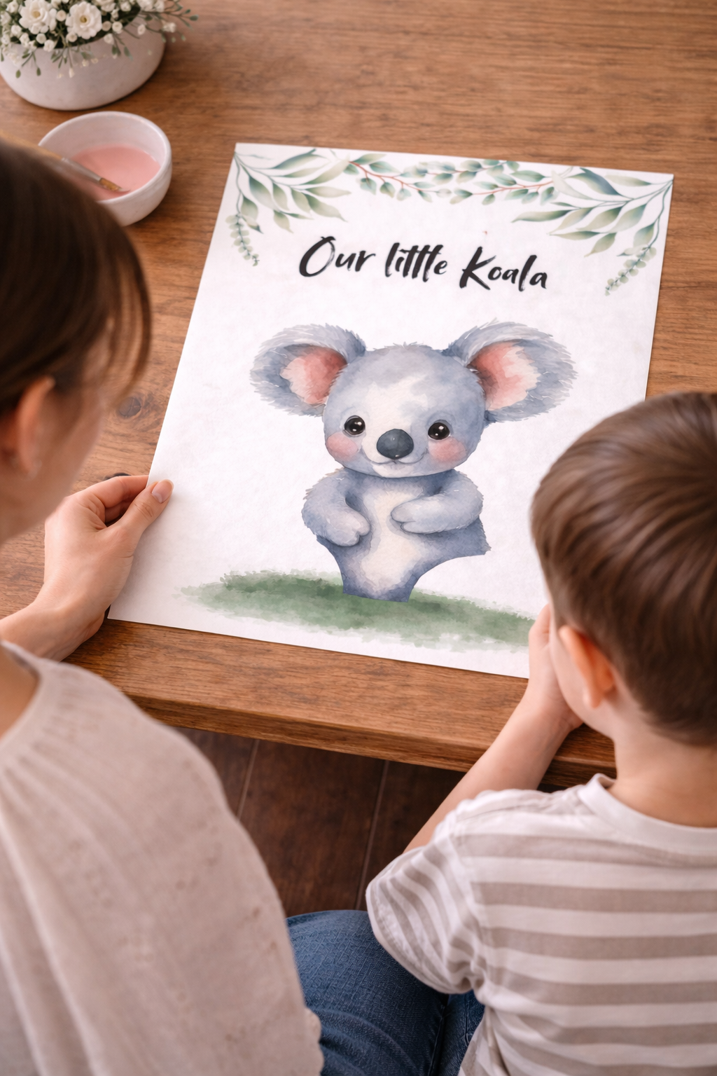 Our Little Koala Baby Footprint Keepsake Printable | Nursery Wall Art Digital Download