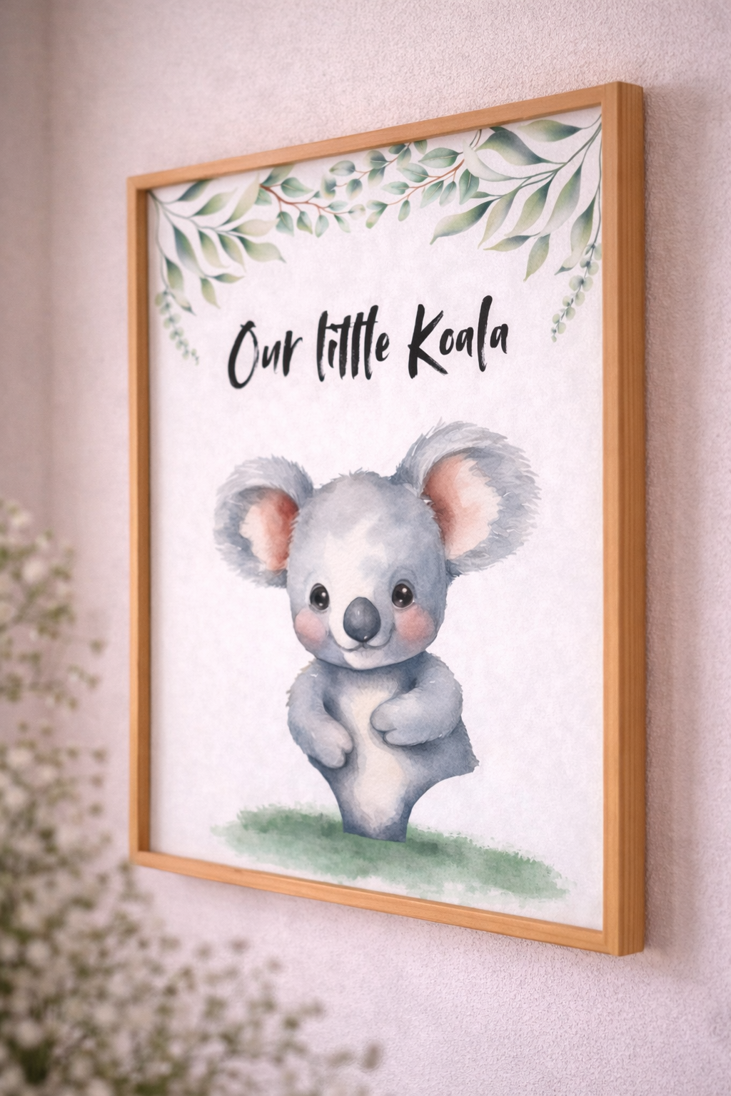 Our Little Koala Baby Footprint Keepsake Printable | Nursery Wall Art Digital Download